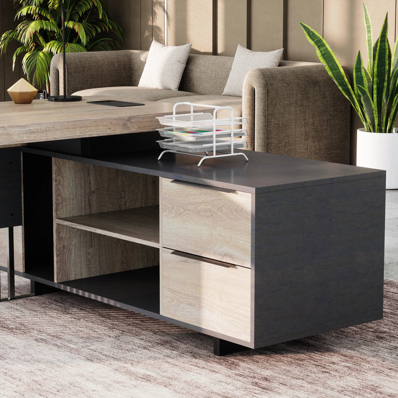 Cecilia ยท Modern L-Shaped Executive Desk