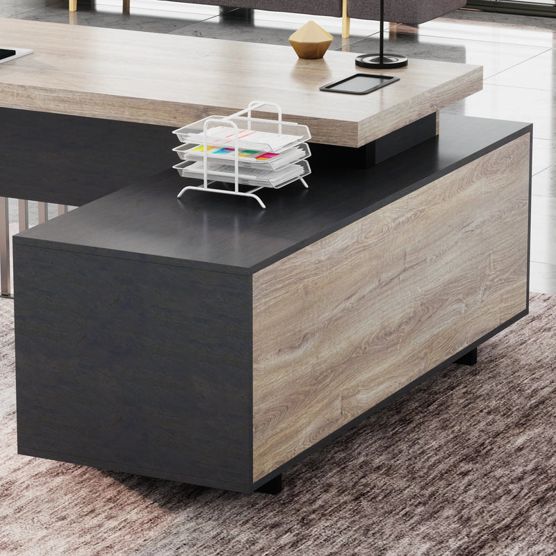 Cecilia ยท Modern L-Shaped Executive Desk