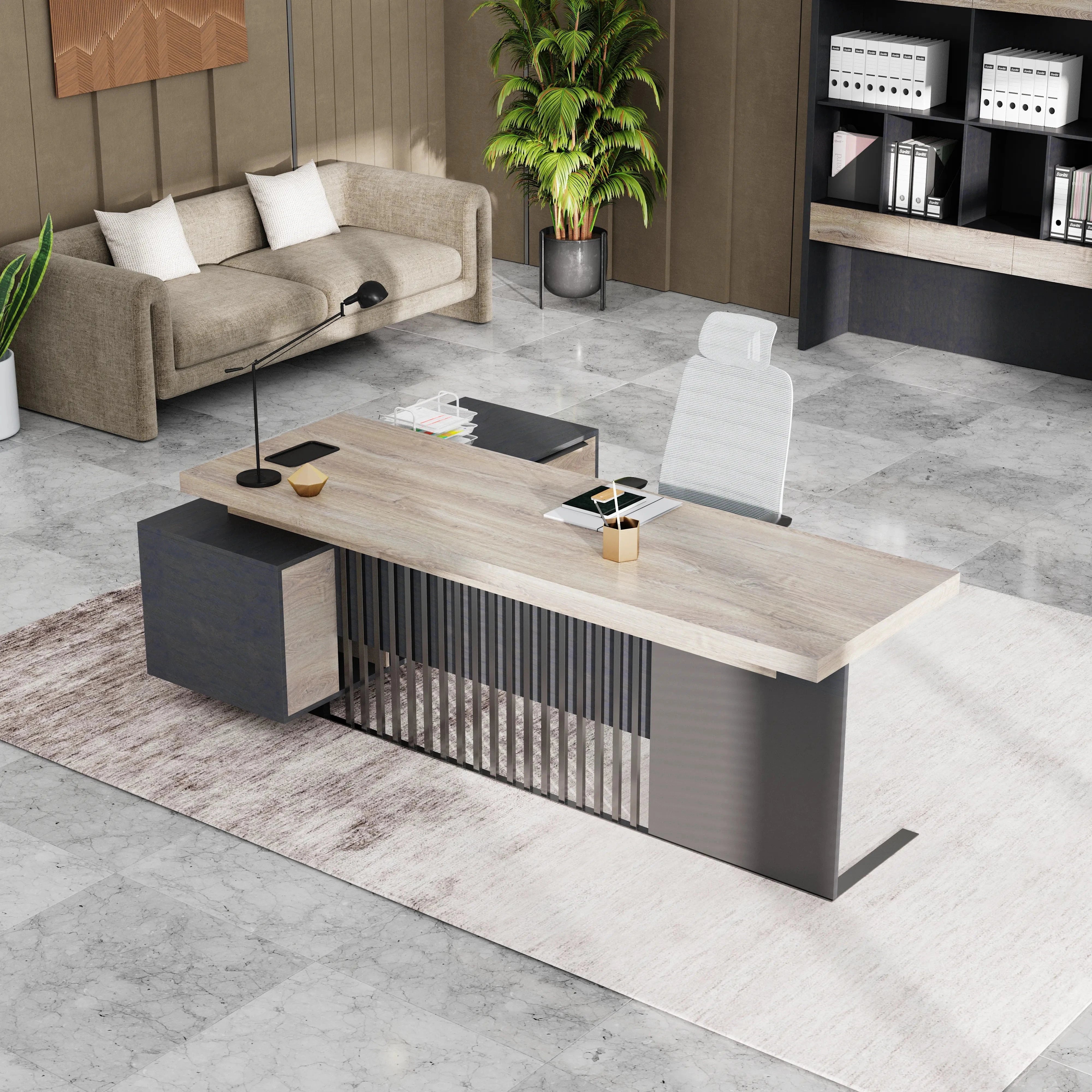 Cecilia ยท Modern L-Shaped Executive Desk