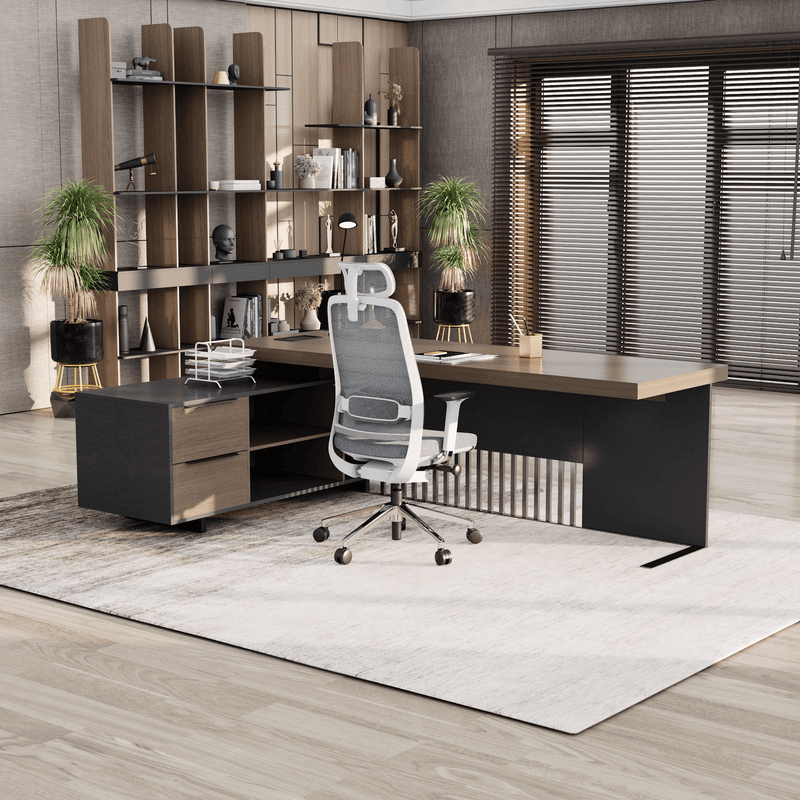 Cecilia ยท Modern L-Shaped Executive Desk