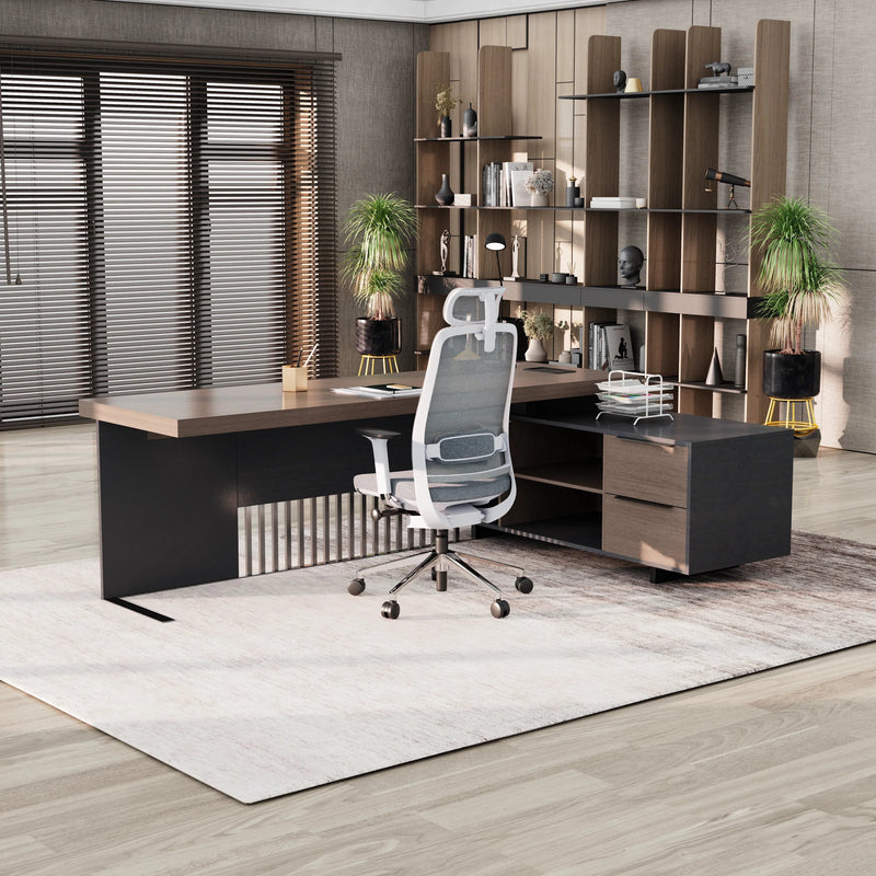 Cecilia ยท Modern L-Shaped Executive Desk