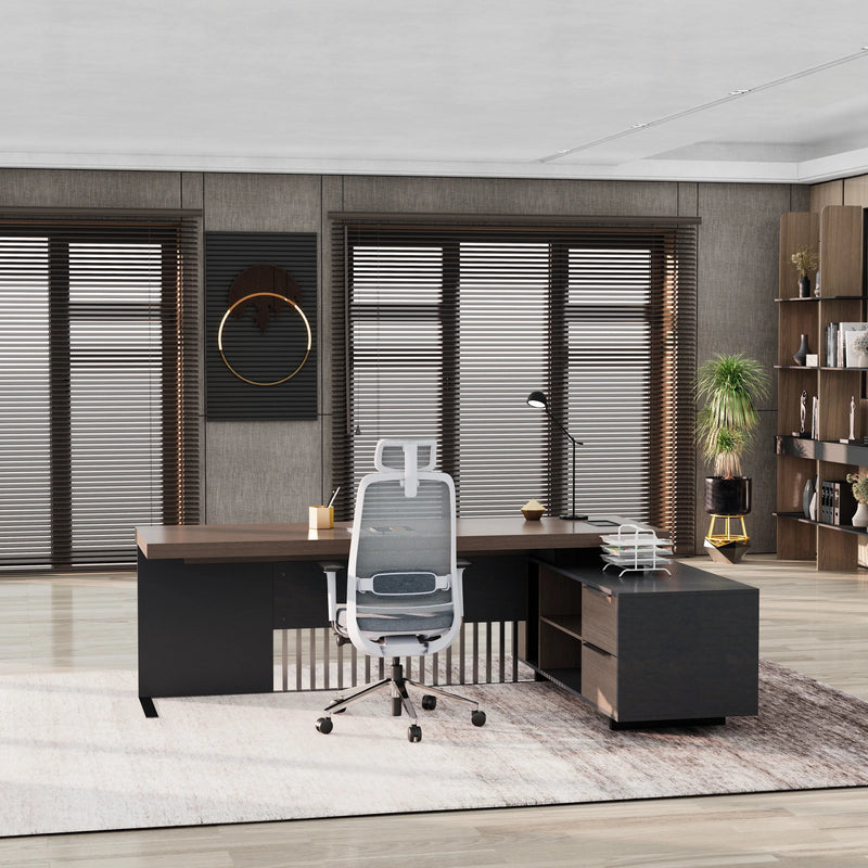 Cecilia ยท Modern L-Shaped Executive Desk