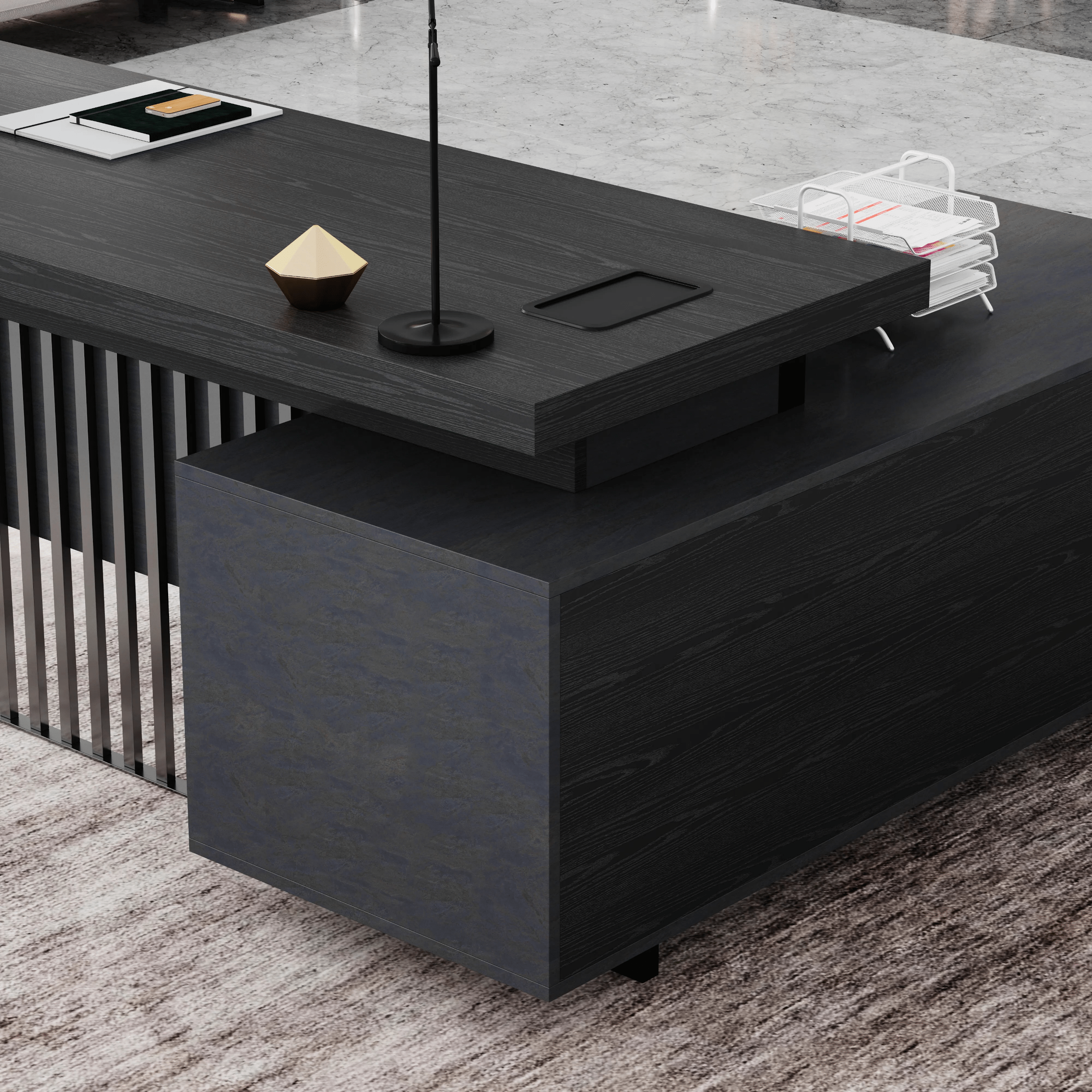 Cecilia ยท Modern L-Shaped Executive Desk