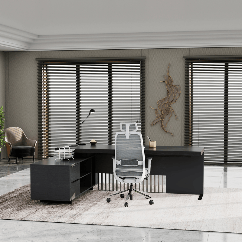 Cecilia ยท Modern L-Shaped Executive Desk