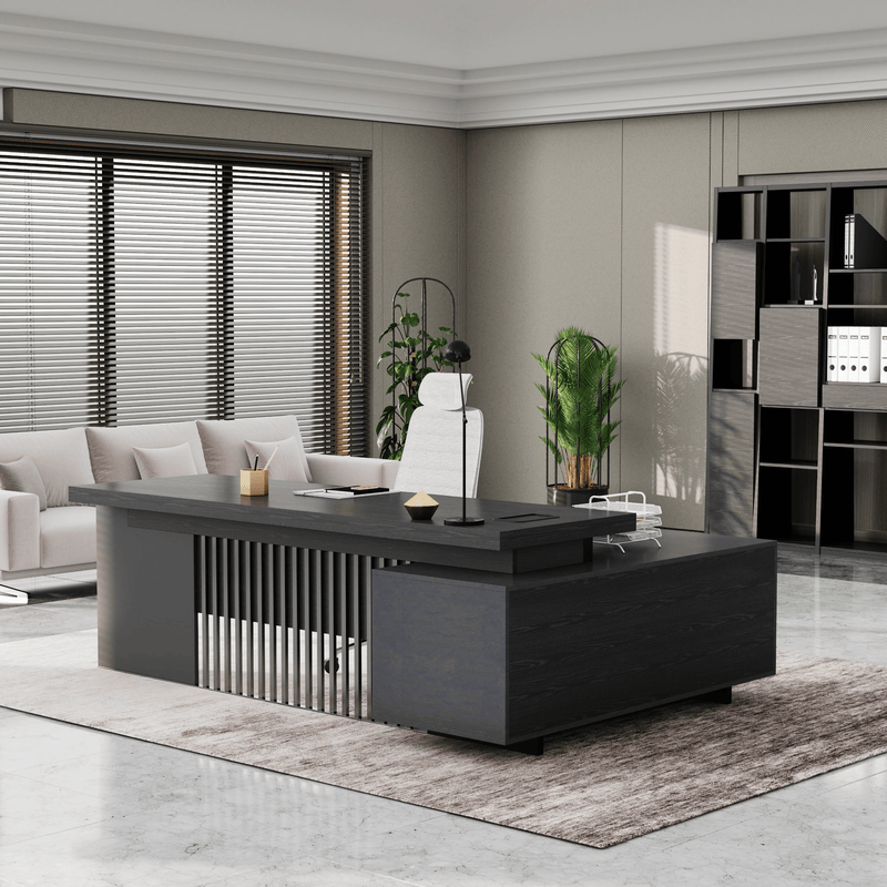 Cecilia ยท Modern L-Shaped Executive Desk