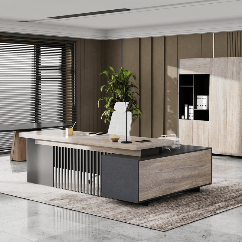 Cecilia ยท Modern L-Shaped Executive Desk