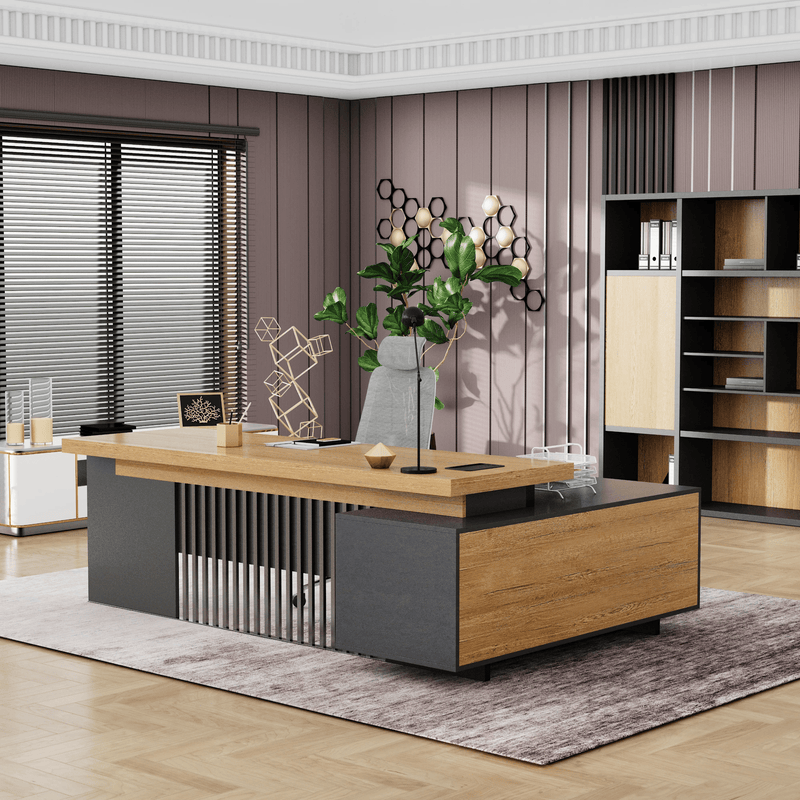 Cecilia ยท Modern L-Shaped Executive Desk