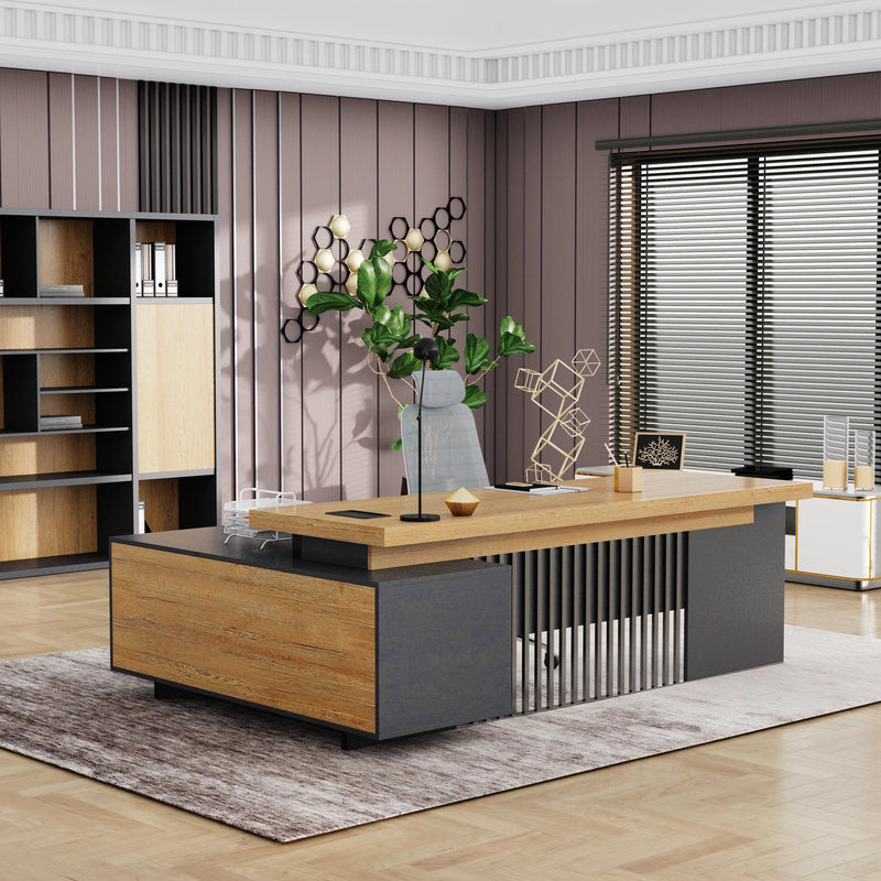 Cecilia ยท Modern L-Shaped Executive Desk