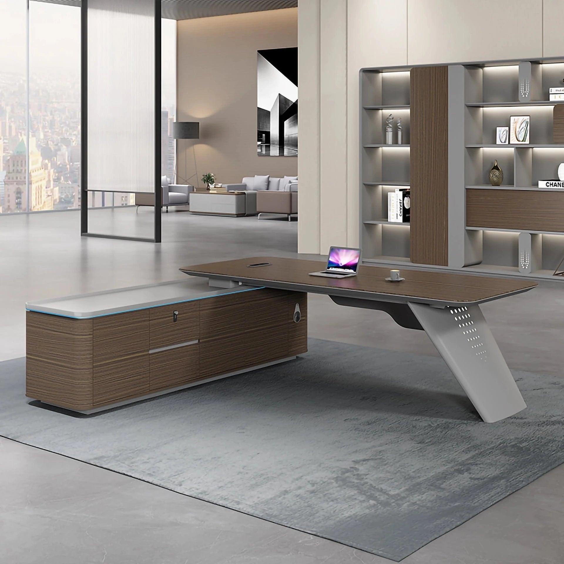 Dashiel · Modern L-Shaped Executive Desk