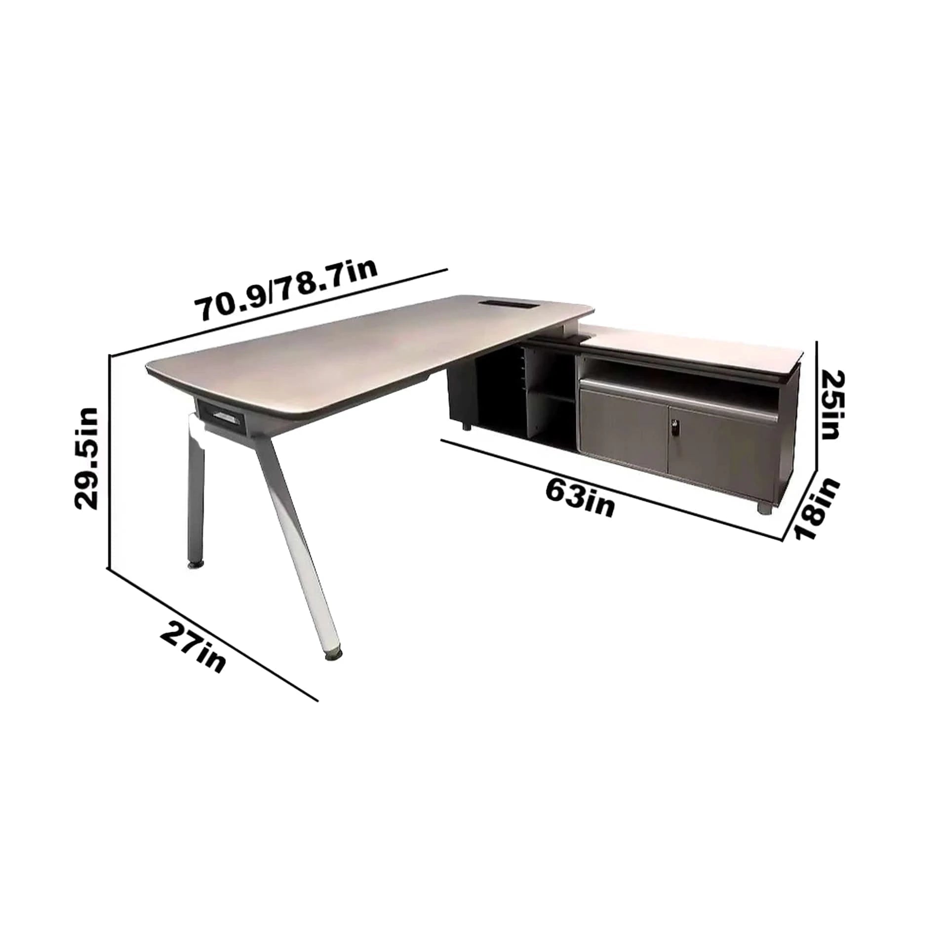Donald ยท Modern L-Shaped Executive Desk