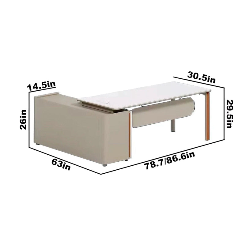 East · Modern L-Shaped Executive Desk