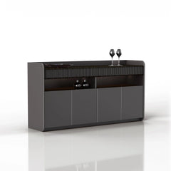 Estantería tipo credenza Elena de 63" en color gris | AF Merceli Sliver YJ-E-AC03