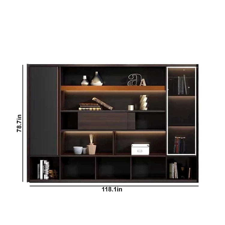 Elizabeth · Office Shelves w/ Integrated Lighting & Closet Storage