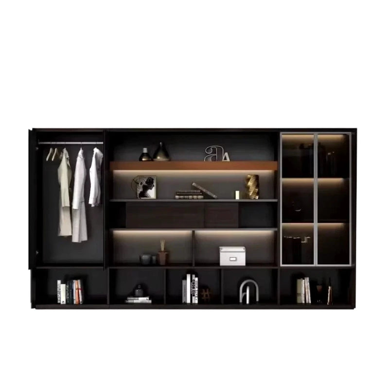 Elizabeth · Office Shelves w/ Integrated Lighting & Closet Storage