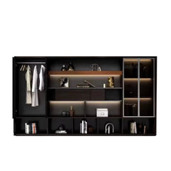 Estantería de pared para biblioteca Elizabeth de 95 a 150" en color marrón | AF Royal Knight LY-QS03-5