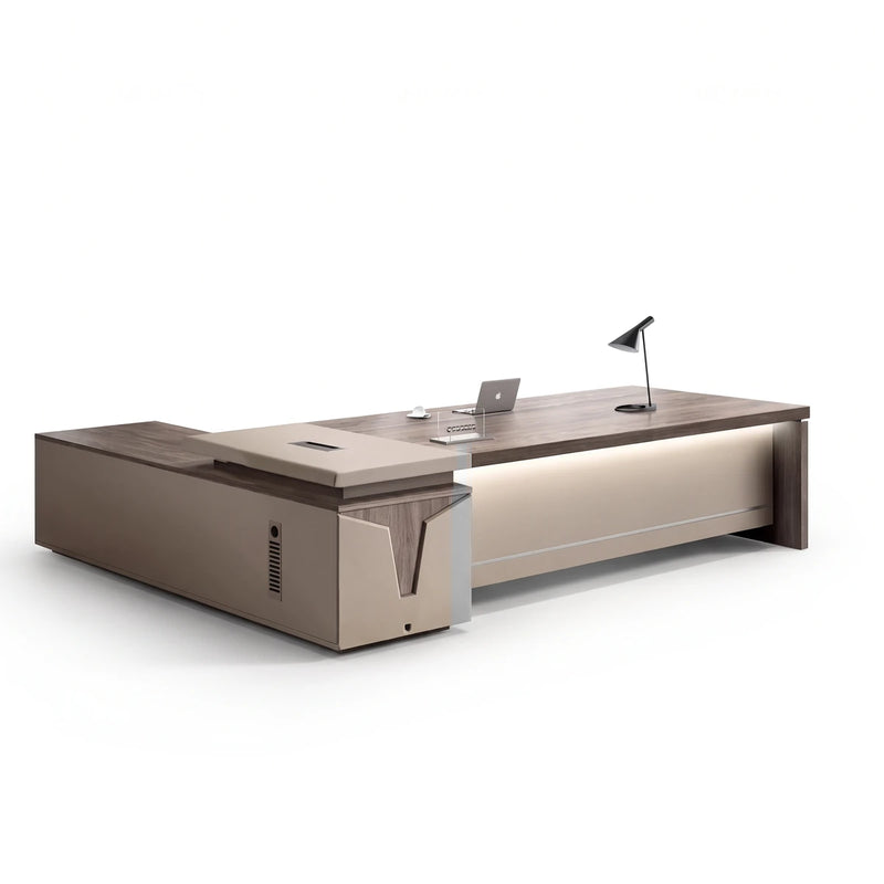 Reytan desk with under-top glow, studio view