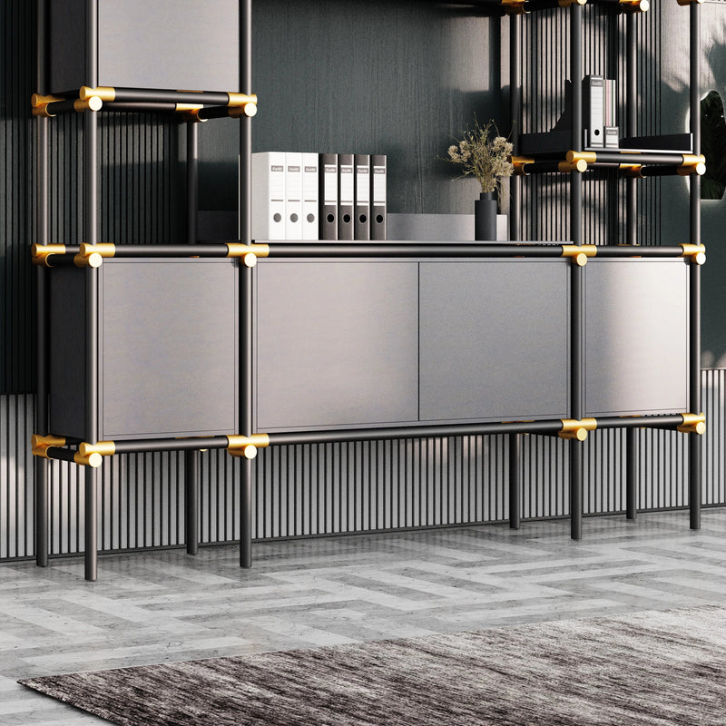 Facet · 95″W Open Display Office Shelves & Cabinet
