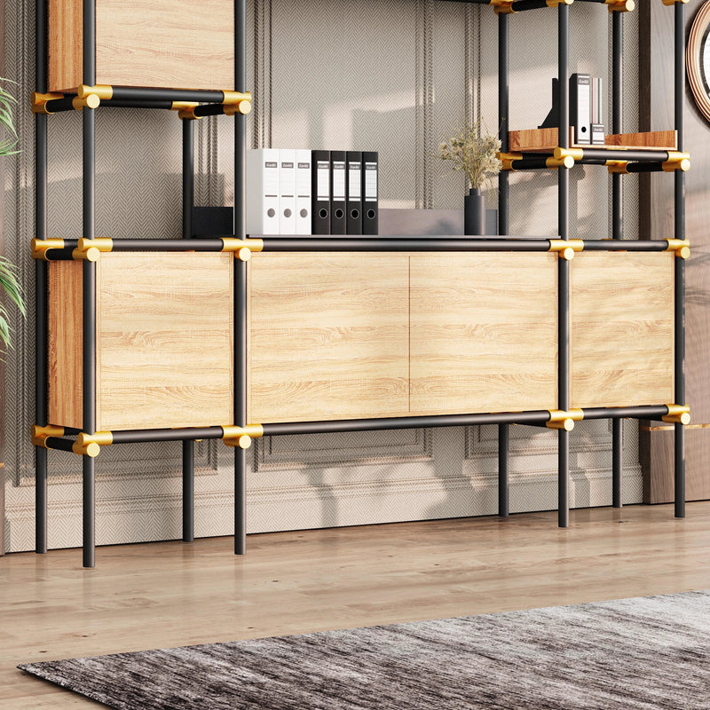 Facet · 95″W Open Display Office Shelves & Cabinet