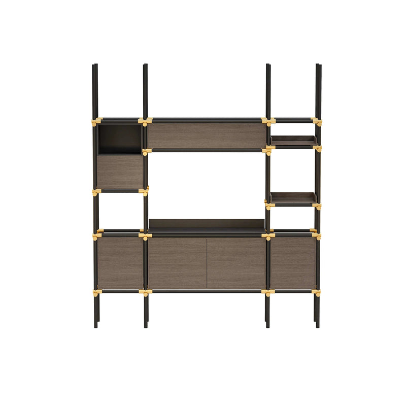 Facet · 95″W Open Display Office Shelves & Cabinet