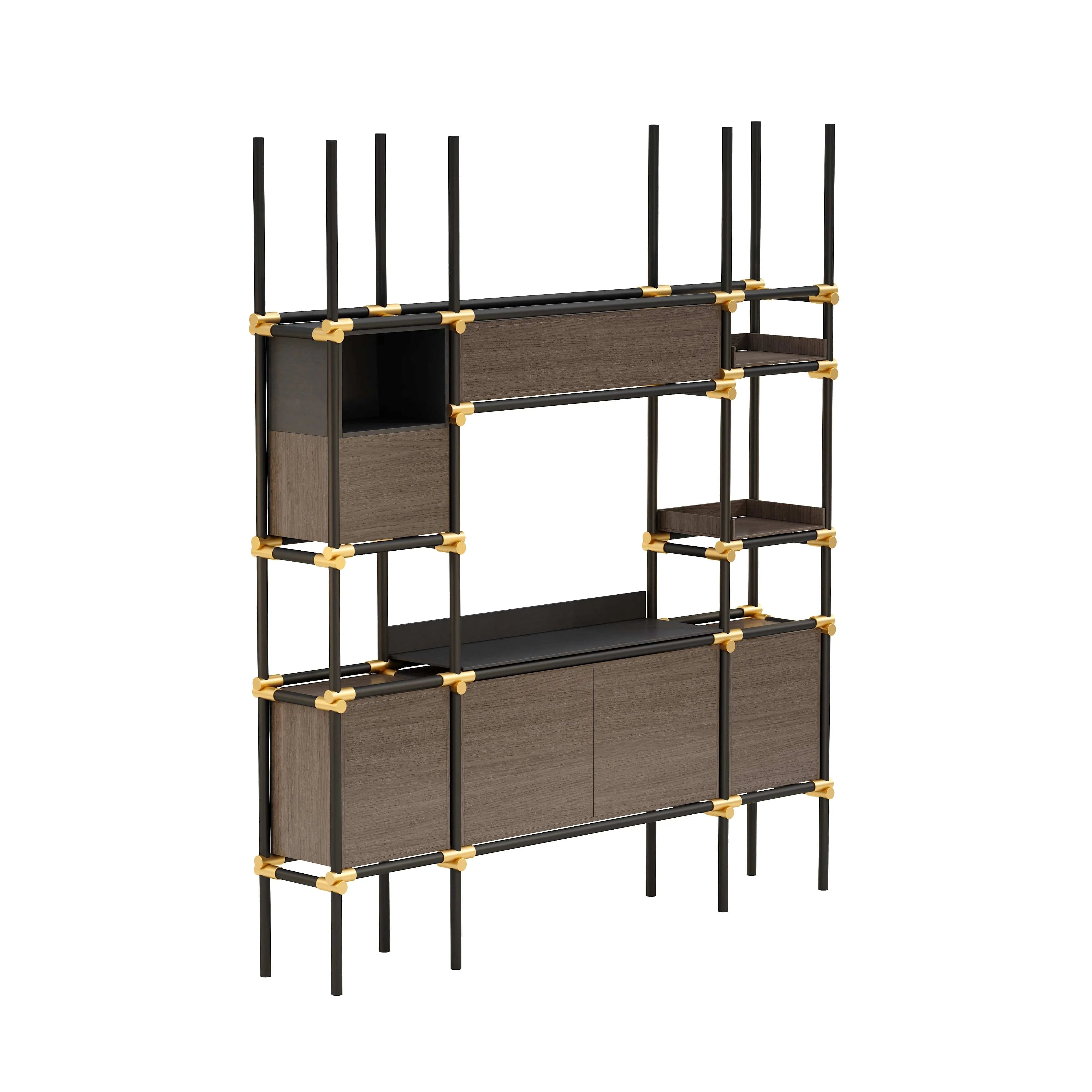 Facet · 95″W Open Display Office Shelves & Cabinet