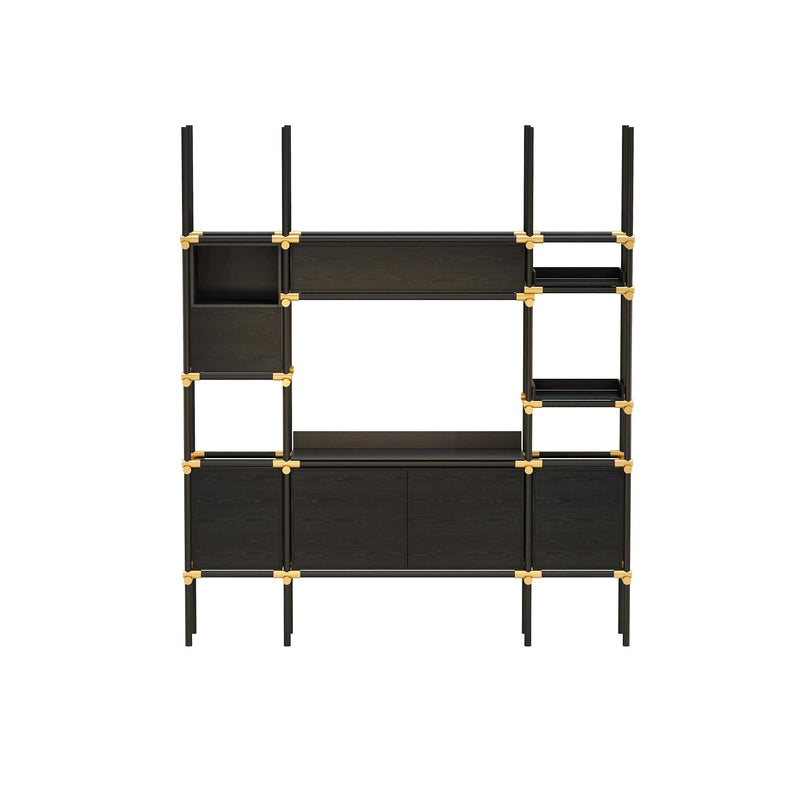 Facet · 95″W Open Display Office Shelves & Cabinet