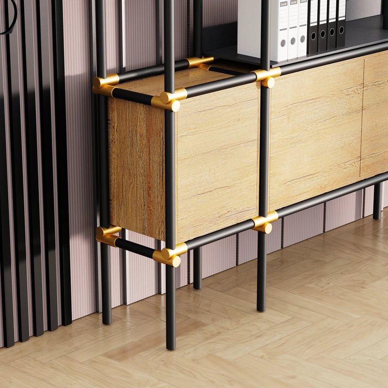 Facet · 95″W Open Display Office Shelves & Cabinet