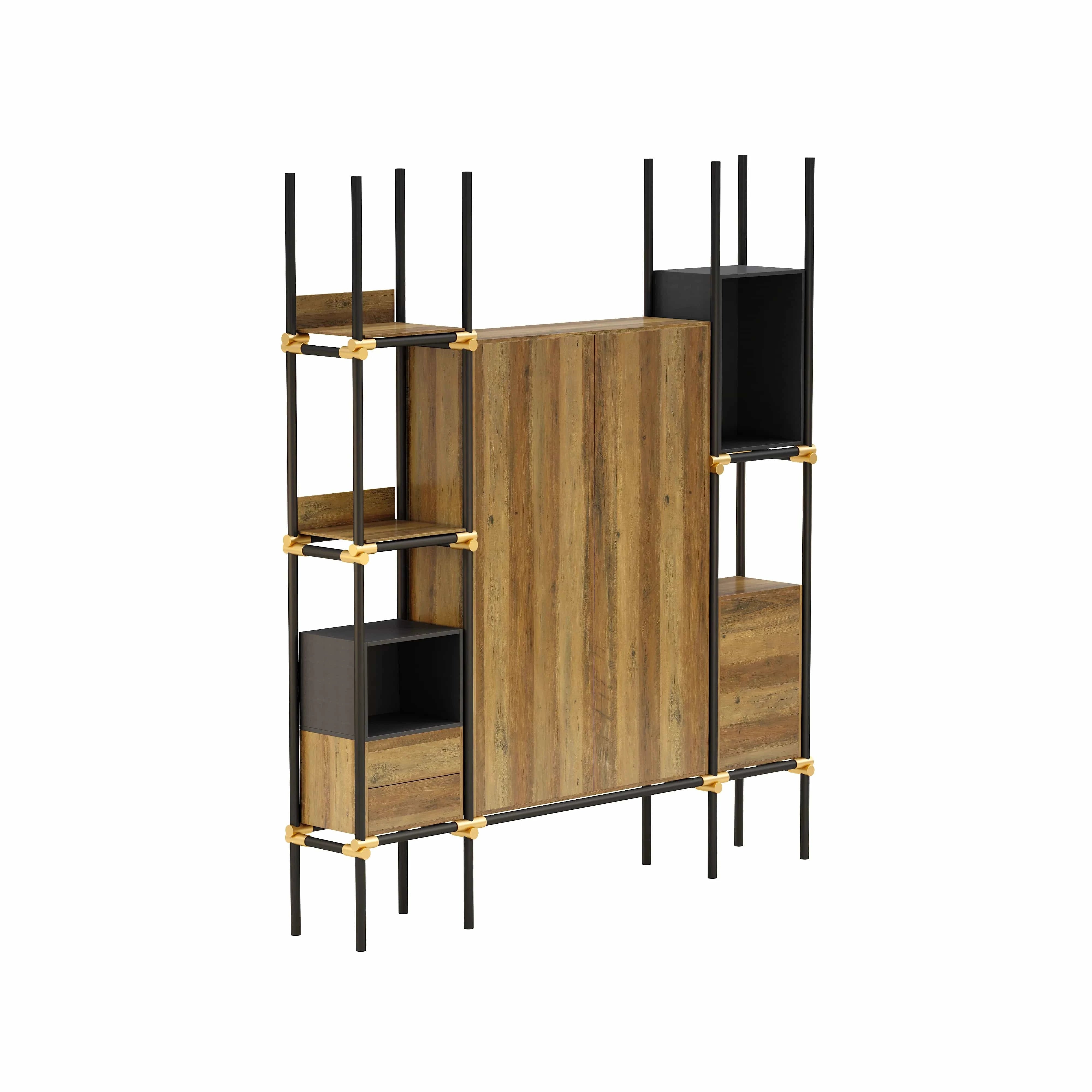 Facet · 95″W Open Display Office Shelves & Cabinet