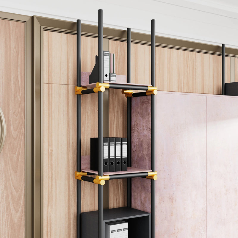 Facet · 95″W Open Display Office Shelves & Cabinet