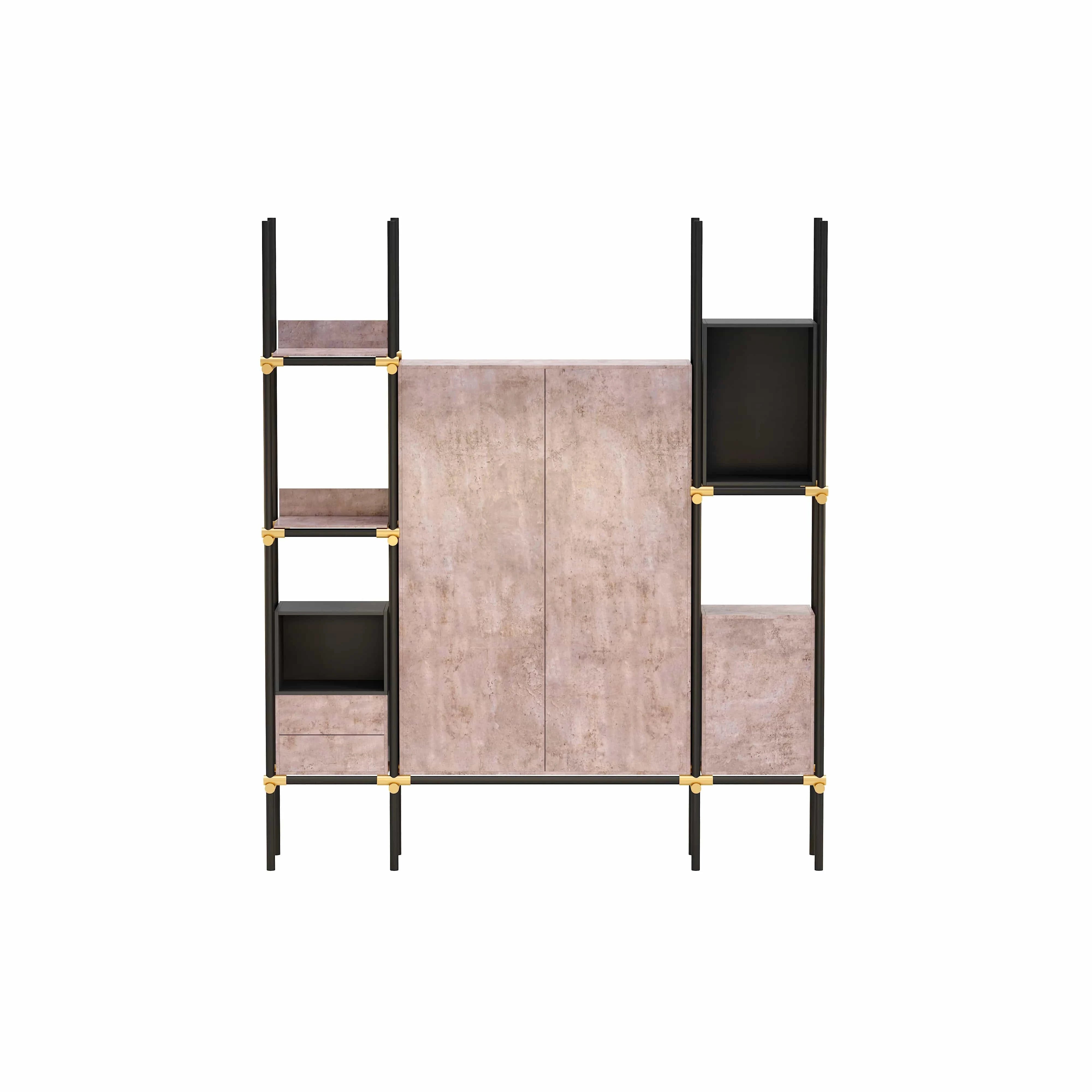 Facet · 95″W Open Display Office Shelves & Cabinet