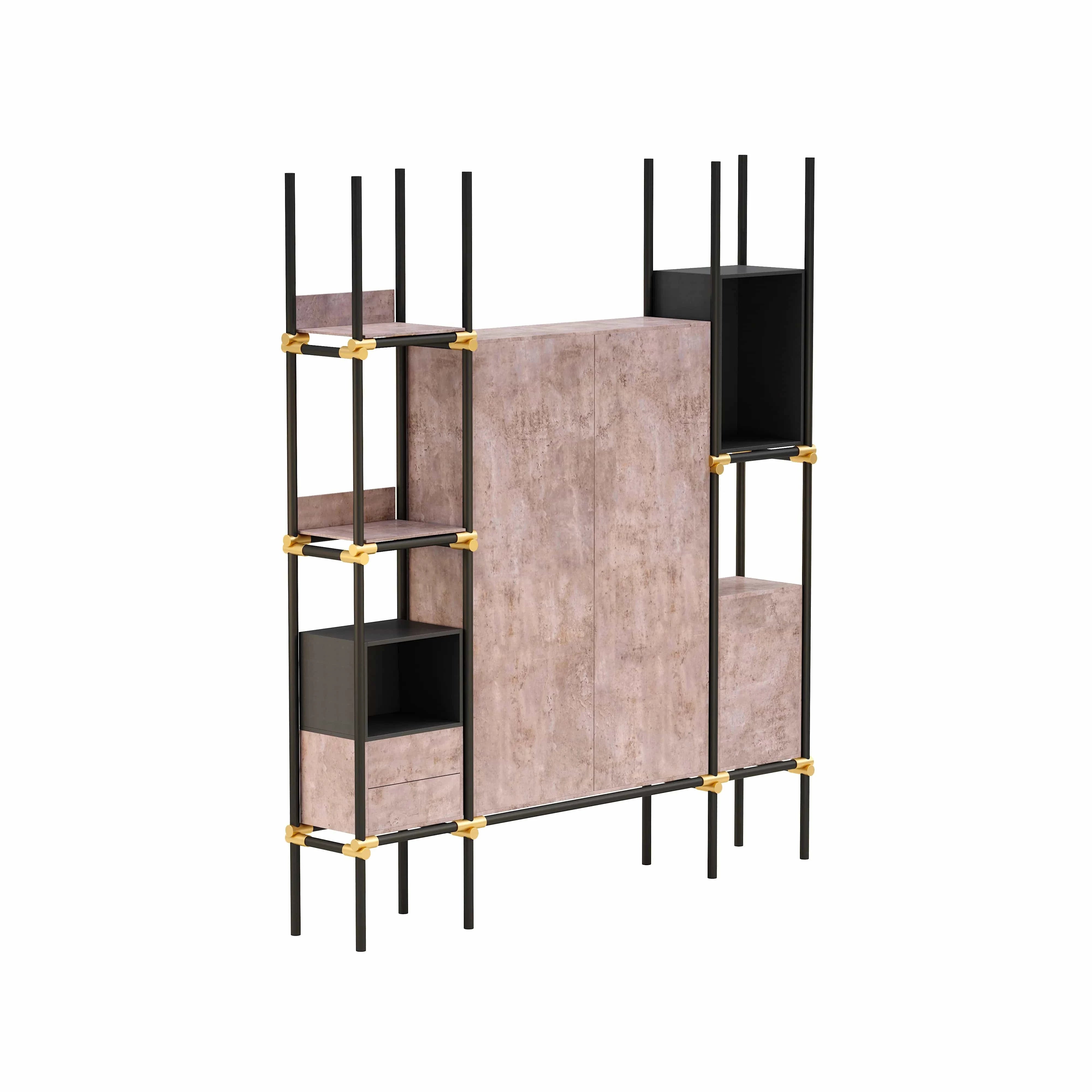 Facet · 95″W Open Display Office Shelves & Cabinet