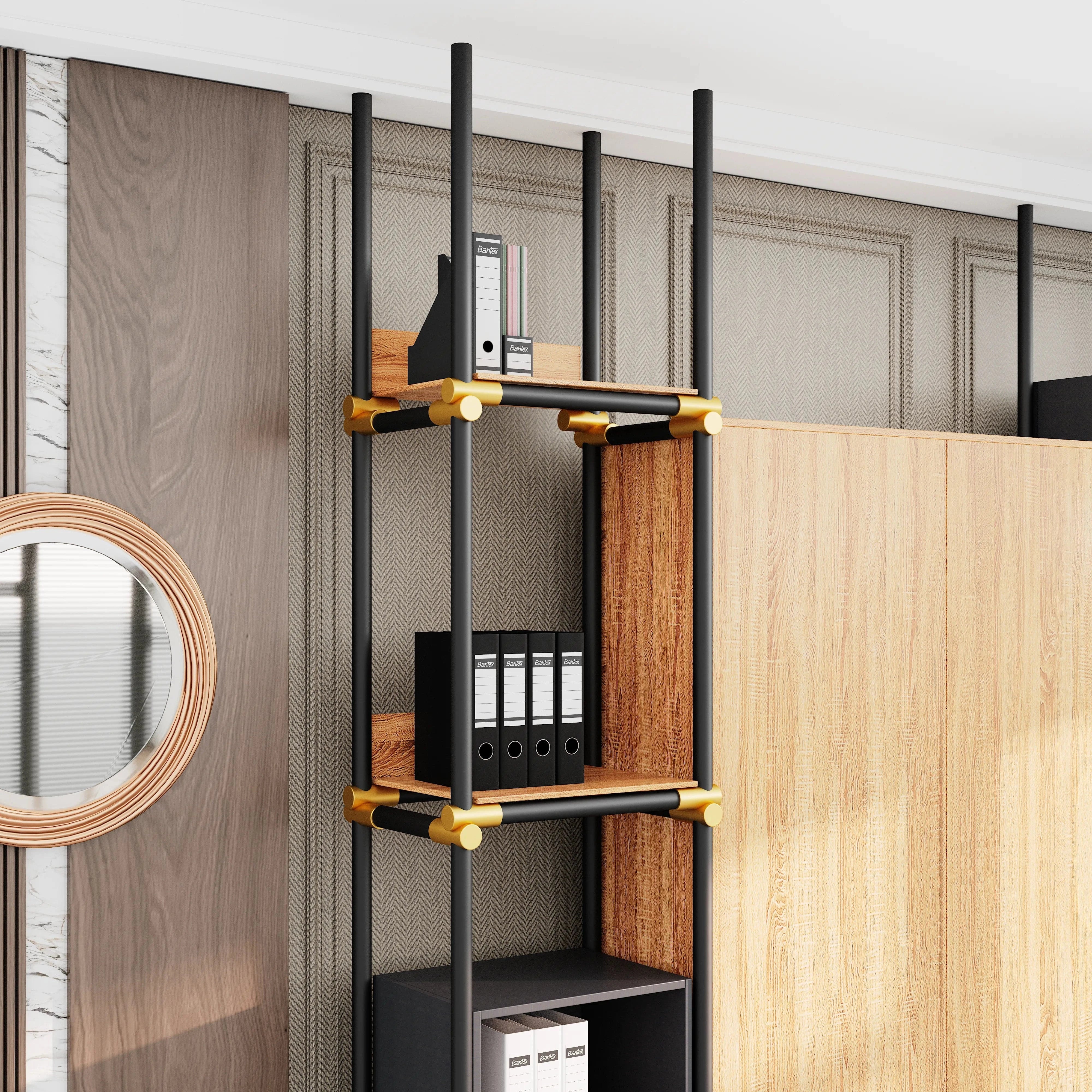 Facet · 95″W Open Display Office Shelves & Cabinet
