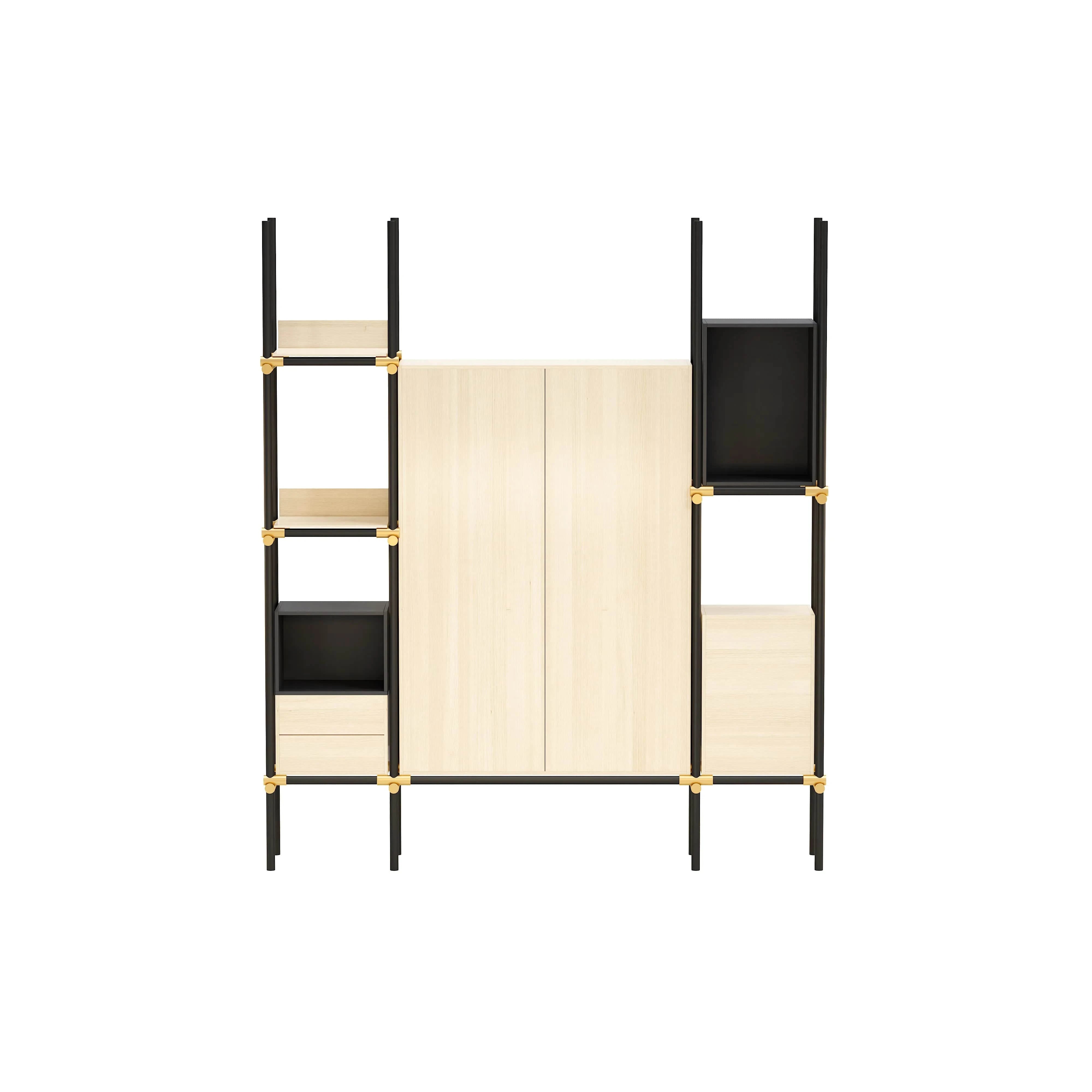 Facet · 95″W Open Display Office Shelves & Cabinet