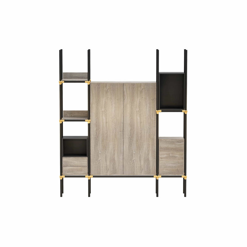 Facet · 95″W Open Display Office Shelves & Cabinet