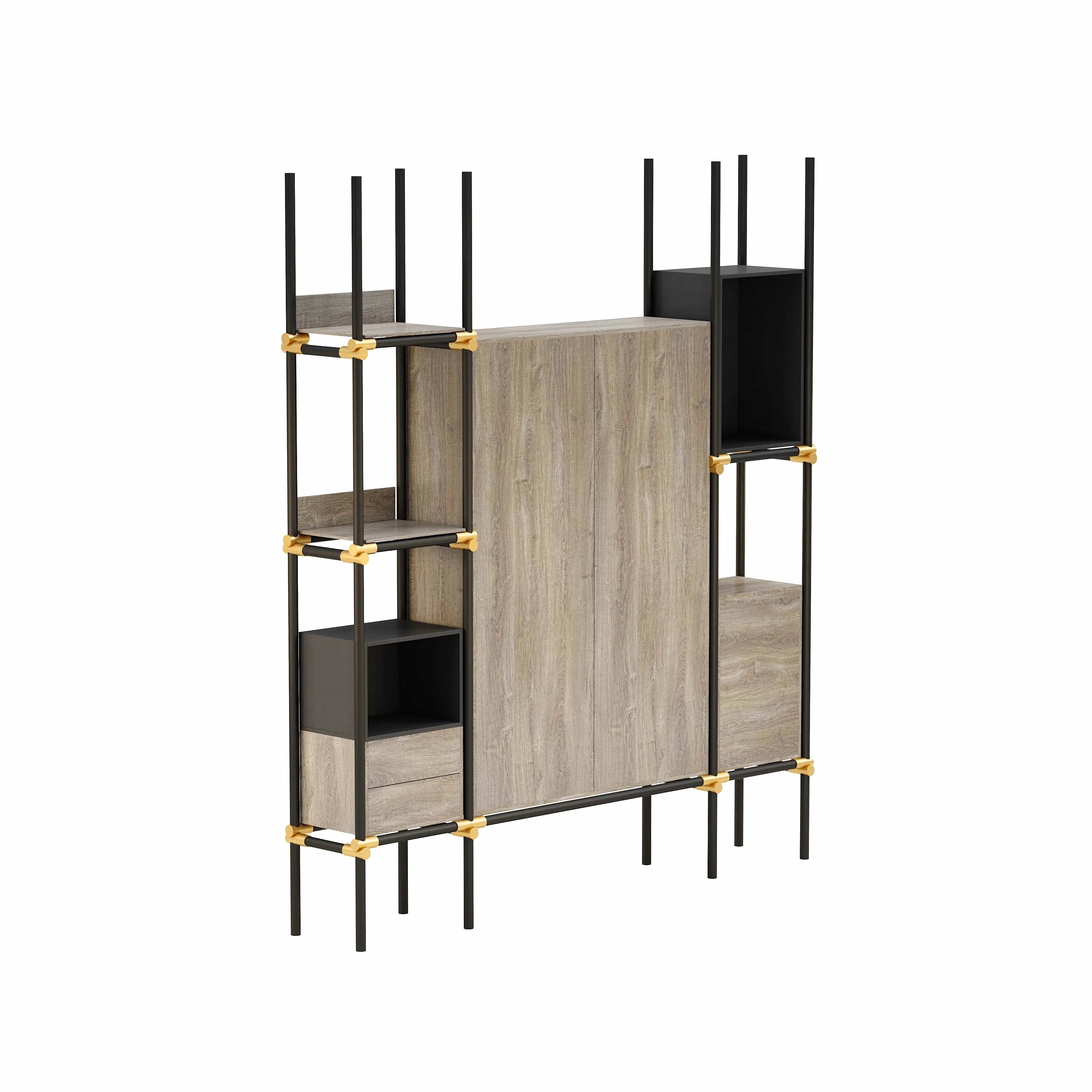 Facet · 95″W Open Display Office Shelves & Cabinet