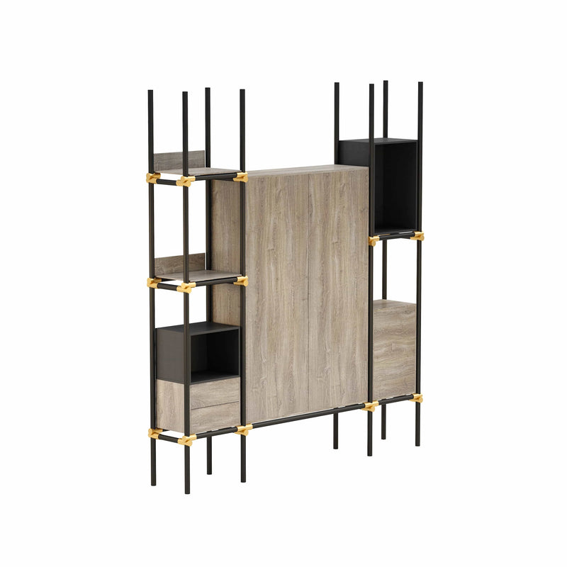 Facet · 95″W Open Display Office Shelves & Cabinet