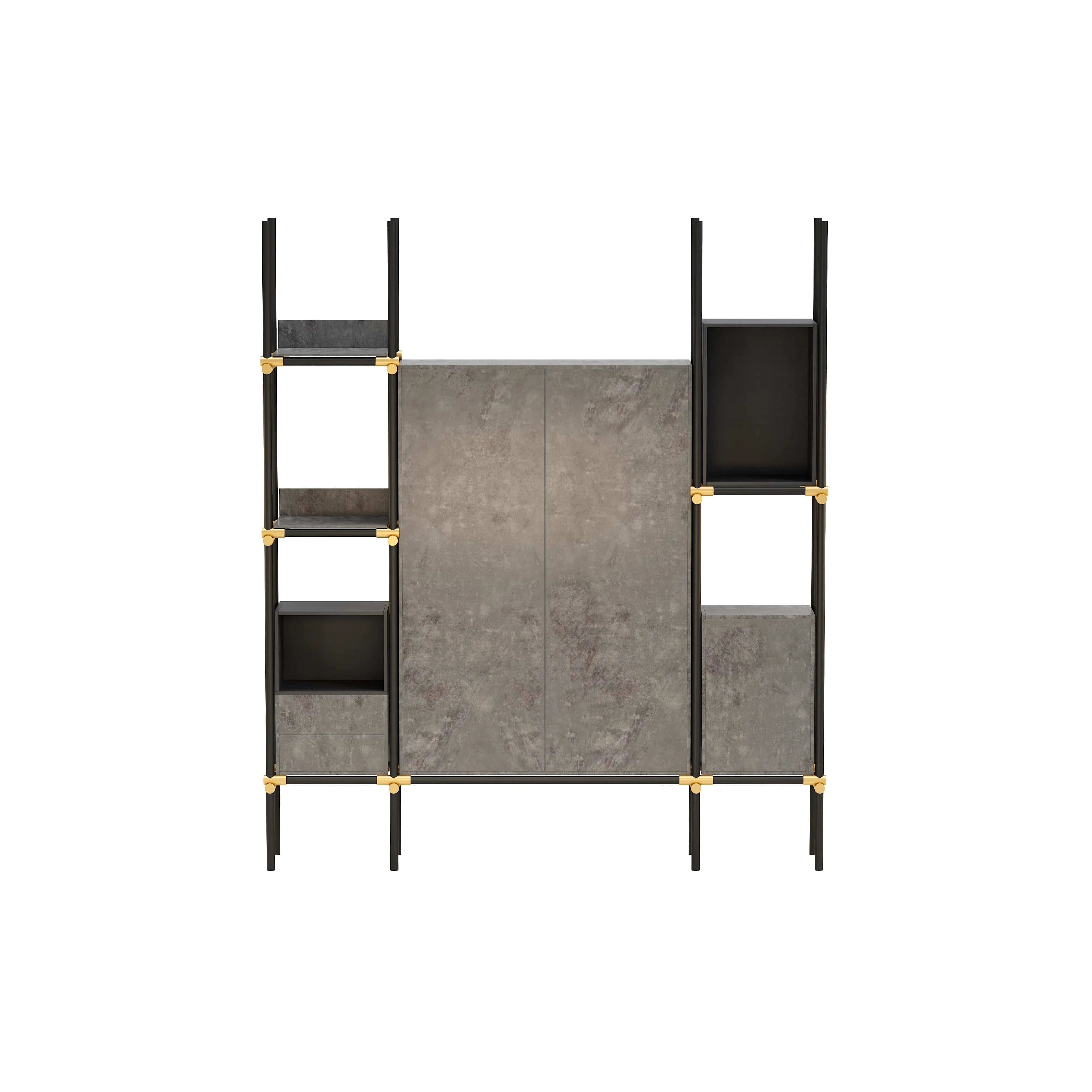 Facet · 95″W Open Display Office Shelves & Cabinet