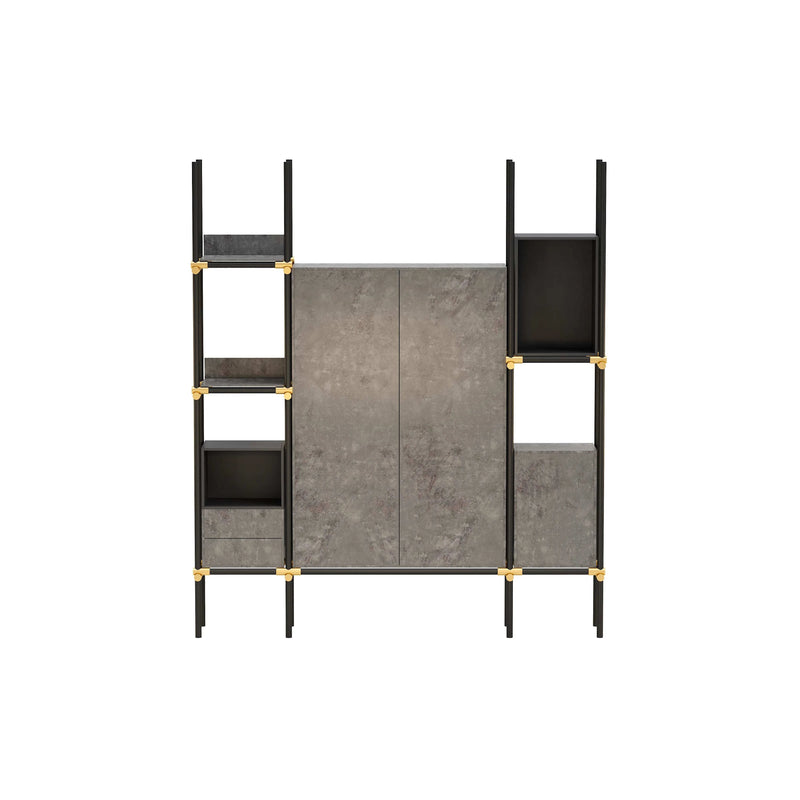 Facet · 95″W Open Display Office Shelves & Cabinet