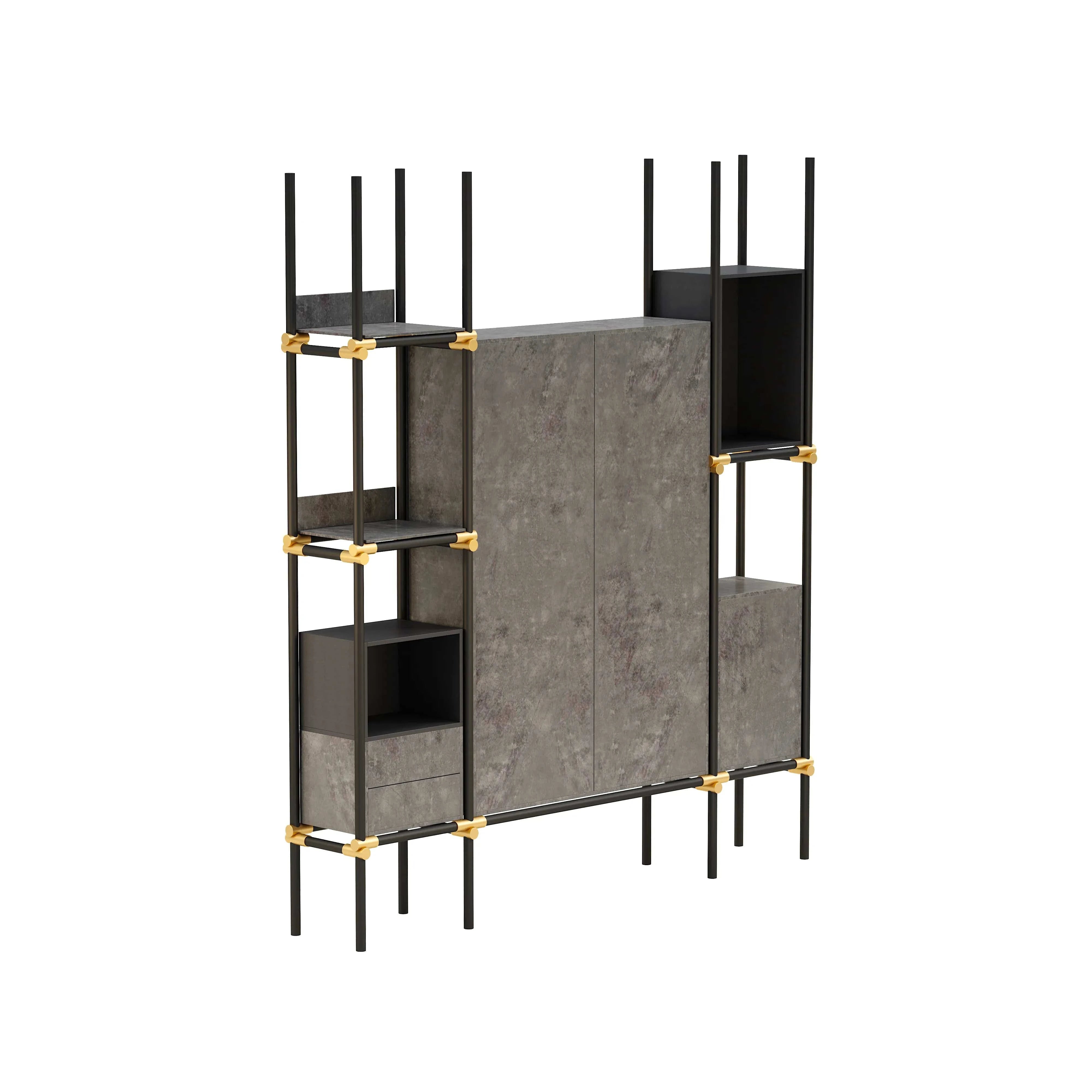 Facet · 95″W Open Display Office Shelves & Cabinet
