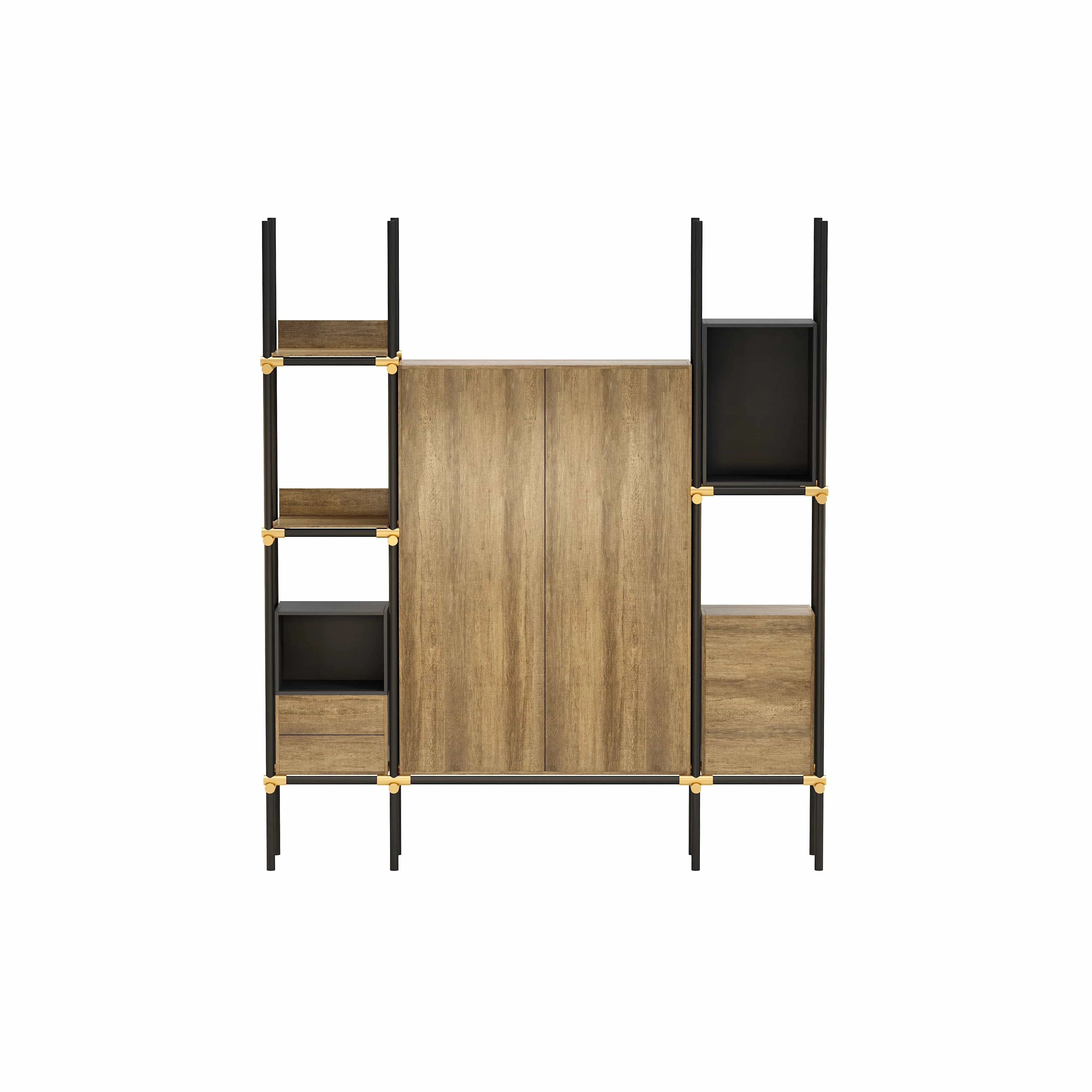 Facet · 95″W Open Display Office Shelves & Cabinet