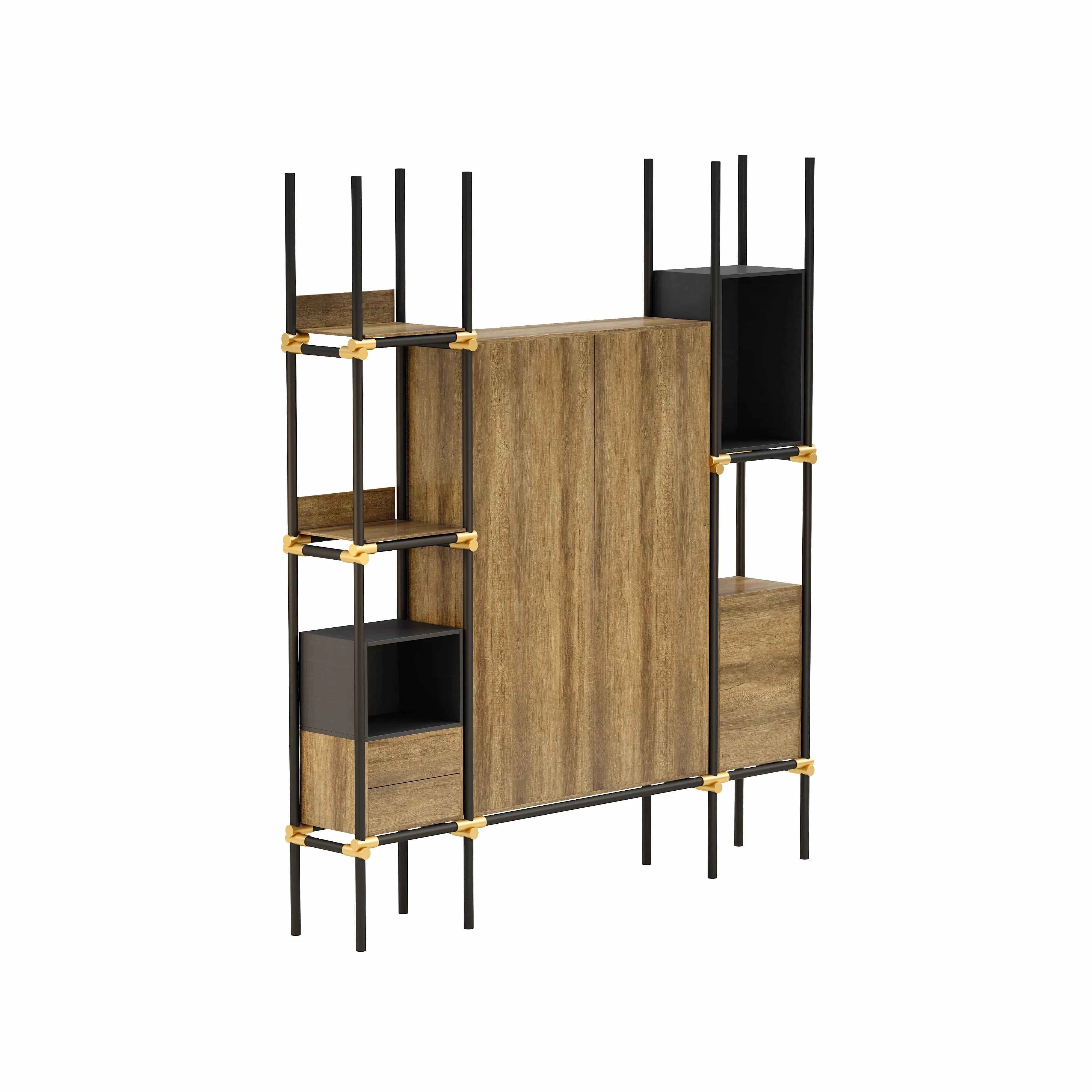 Facet · 95″W Open Display Office Shelves & Cabinet