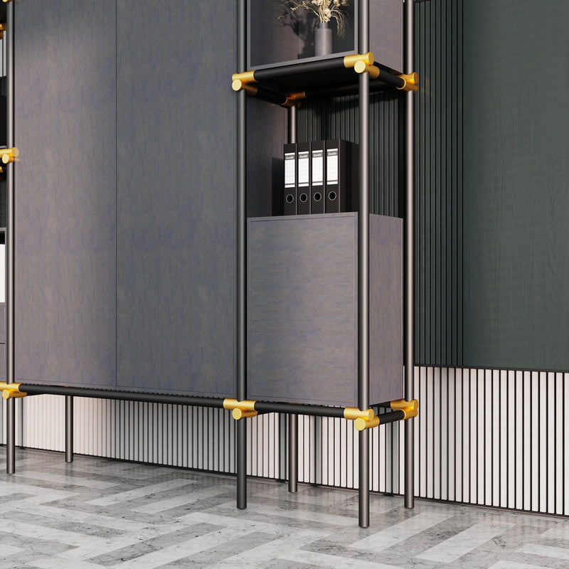 Facet · 95″W Open Display Office Shelves & Cabinet