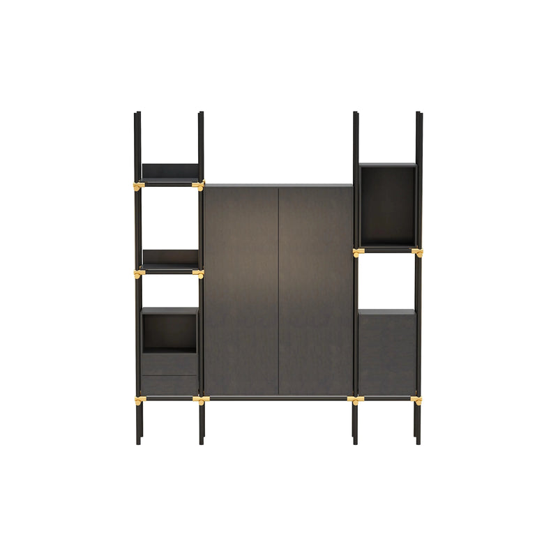 Facet · 95″W Open Display Office Shelves & Cabinet