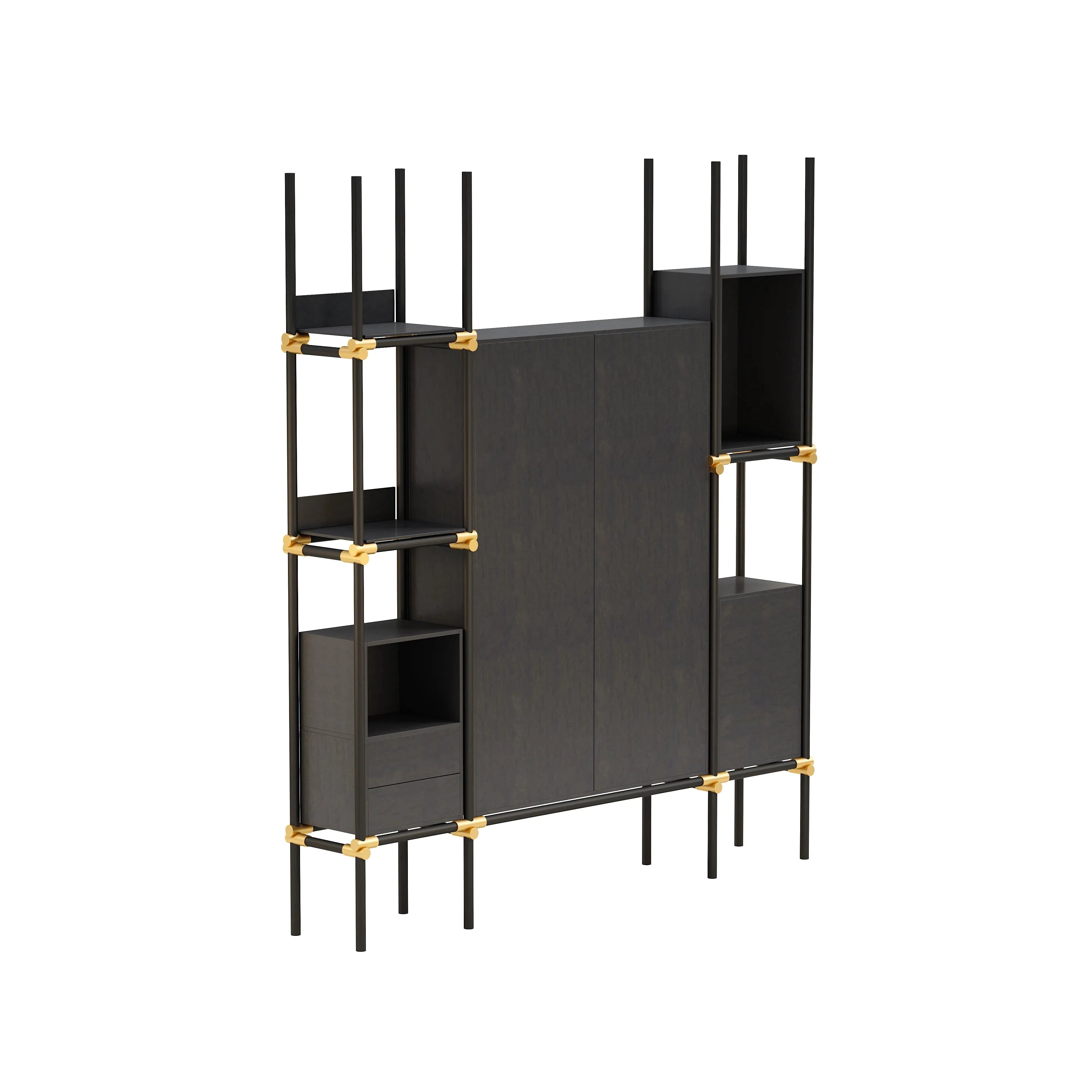 Facet · 95″W Open Display Office Shelves & Cabinet