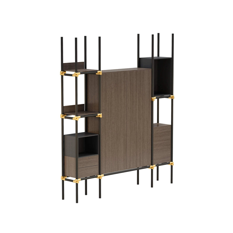 Facet · 95″W Open Display Office Shelves & Cabinet