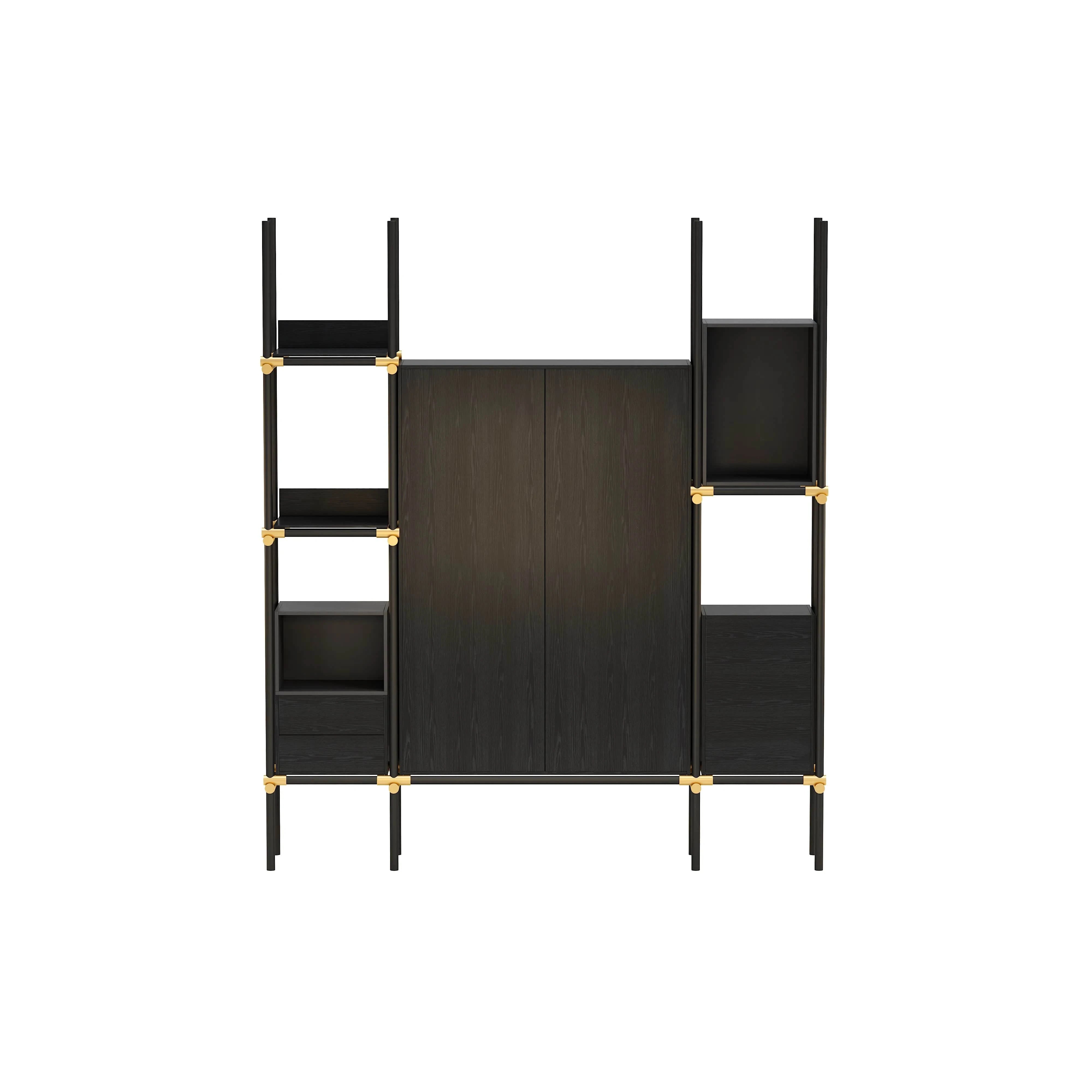 Facet · 95″W Open Display Office Shelves & Cabinet