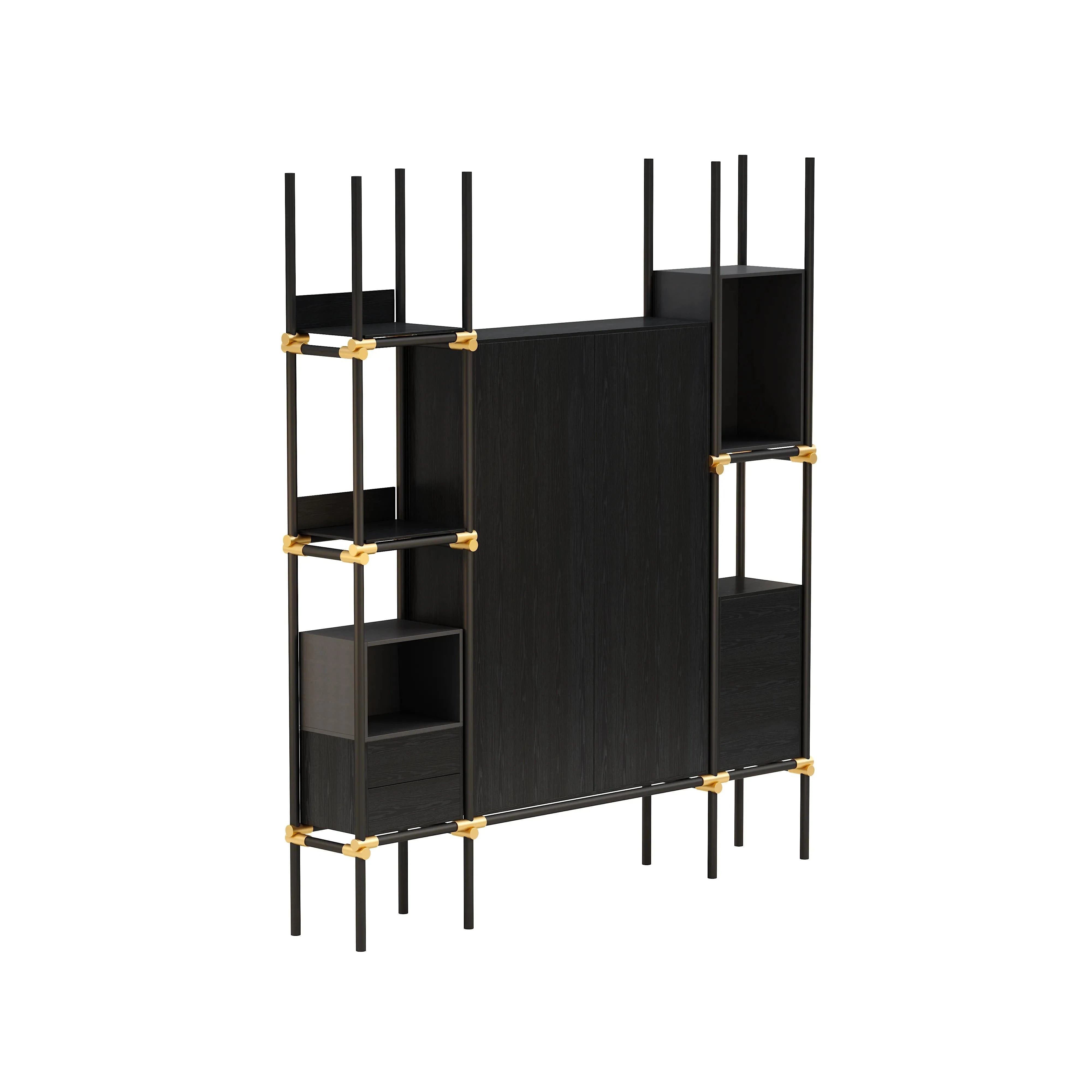 Facet · 95″W Open Display Office Shelves & Cabinet