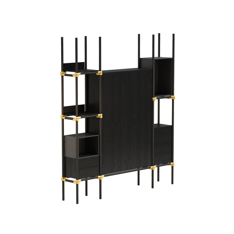 Facet · 95″W Open Display Office Shelves & Cabinet