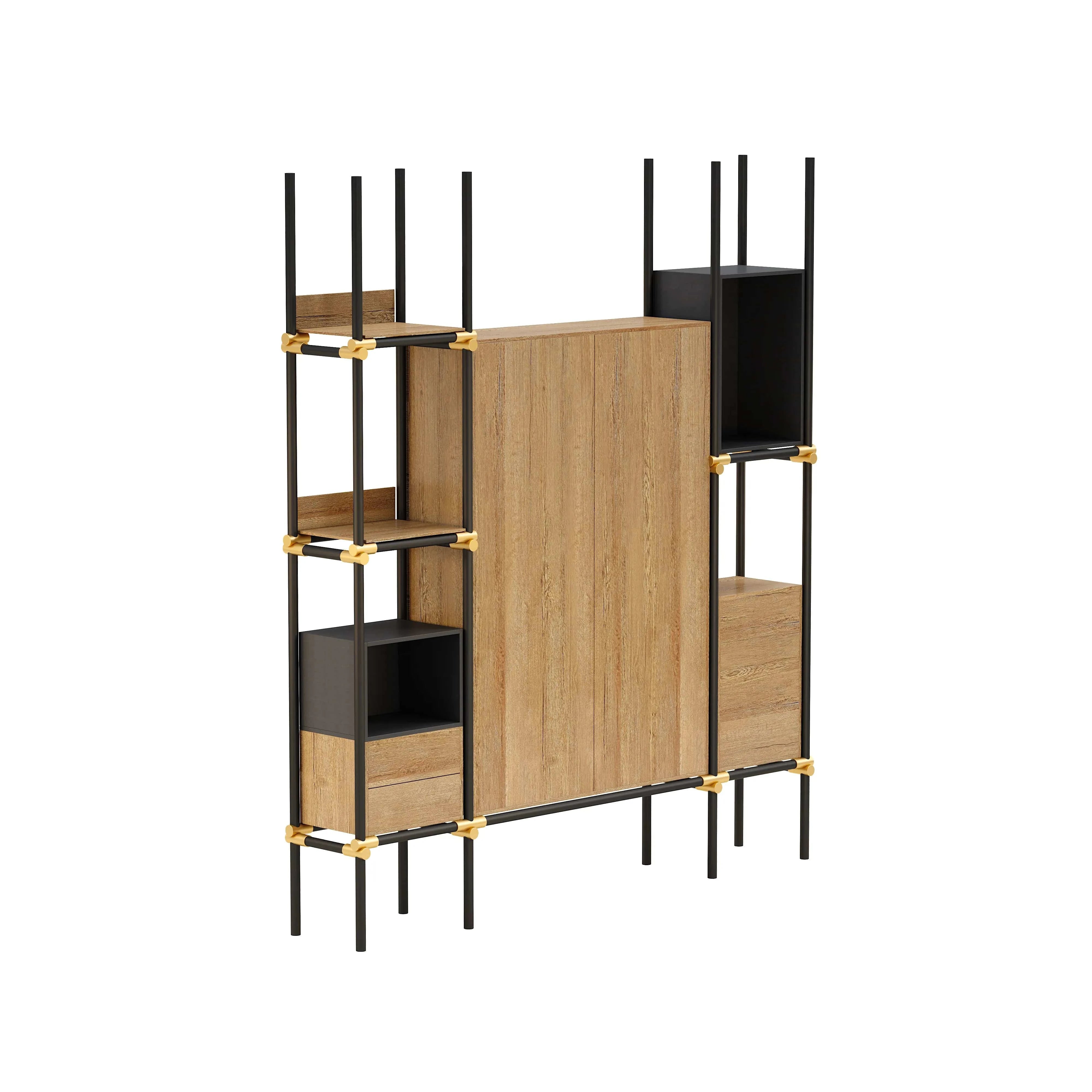 Facet · 95″W Open Display Office Shelves & Cabinet