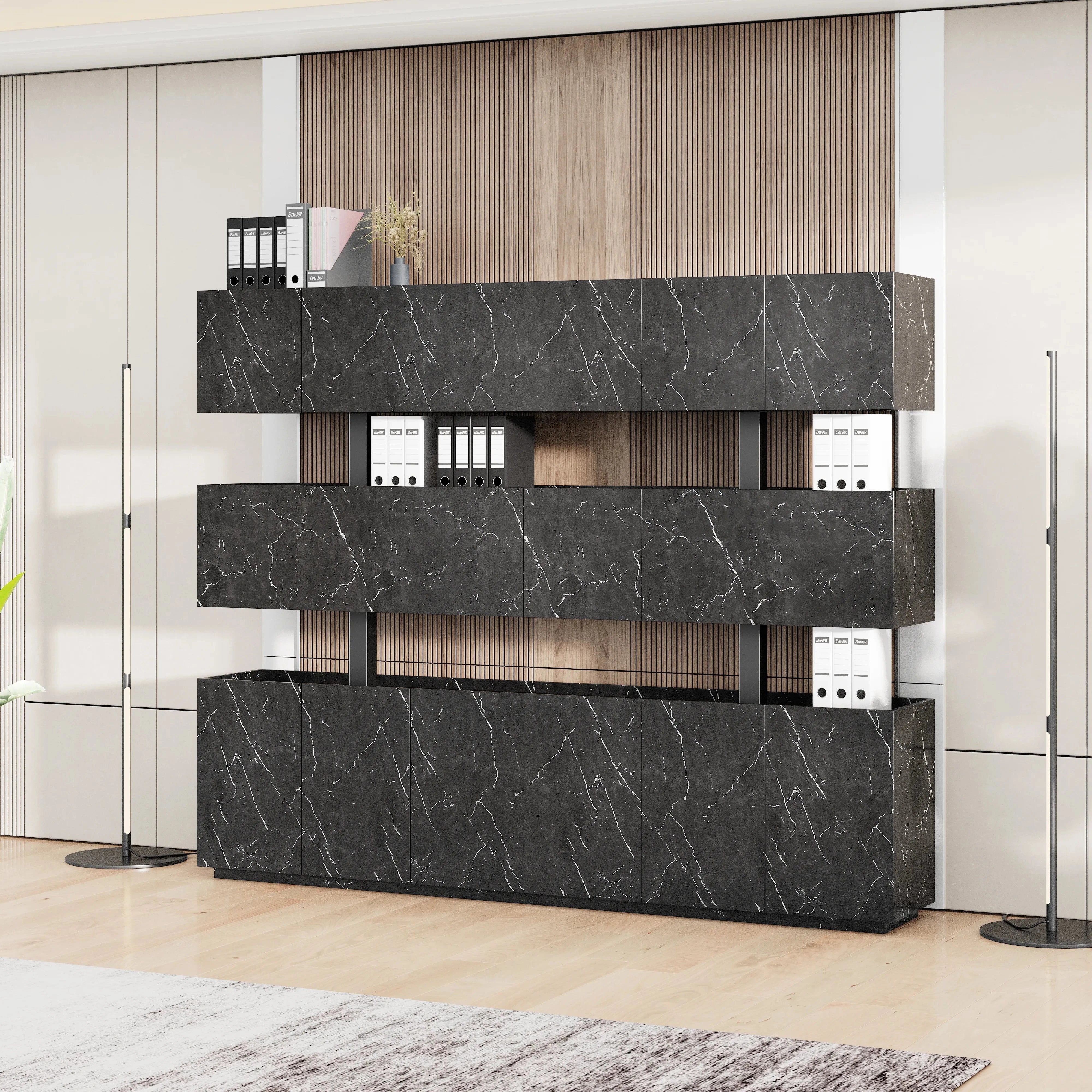 Estantería de pared para biblioteca Finn de 53 a 95