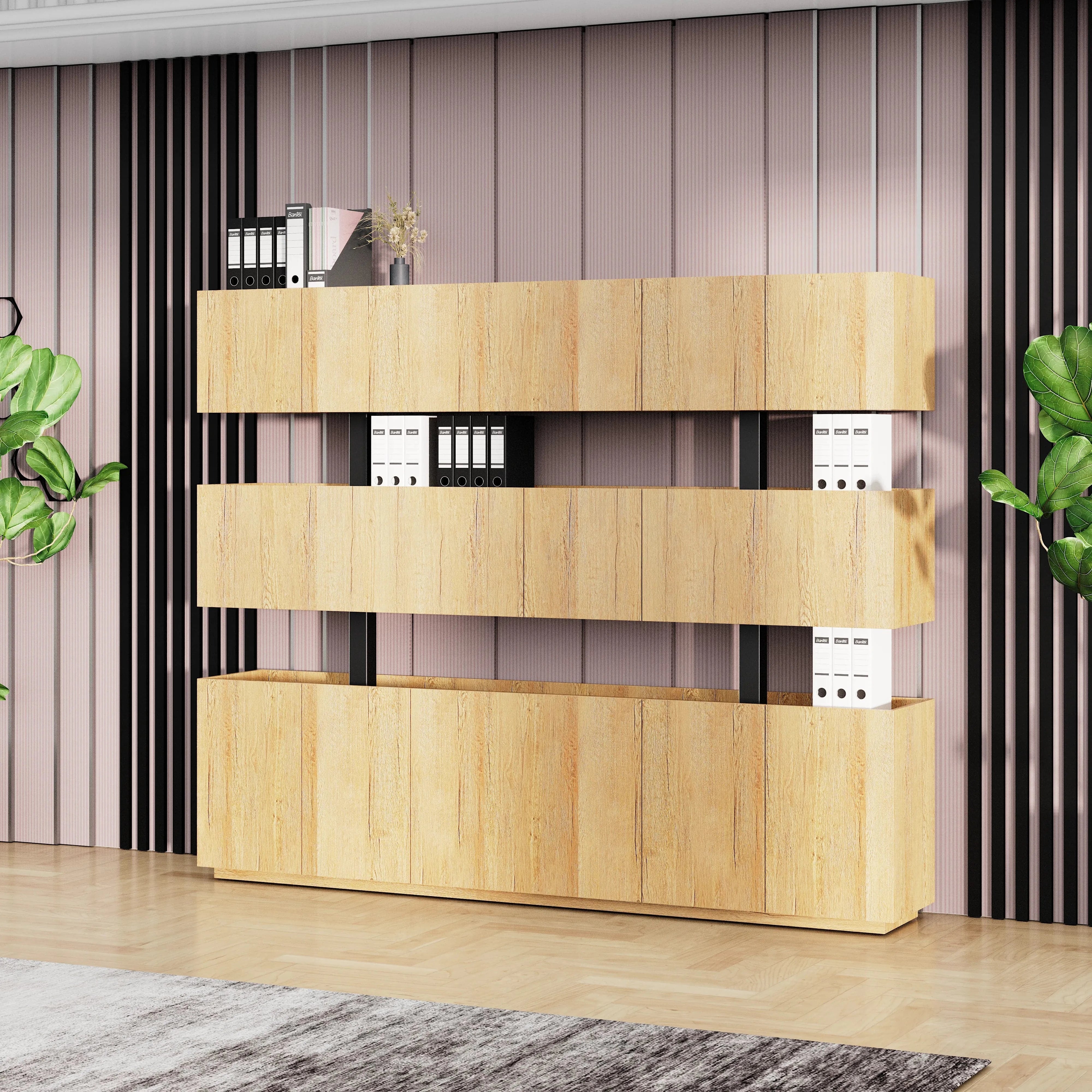 Estantería de pared para biblioteca Finn de 53 a 95